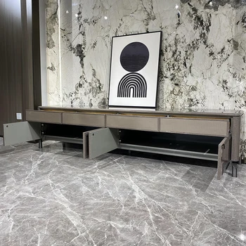 Italiano luz de luxo high-end armário de TV sala de estar moderno e simples vivenda de luxo 2023 nova televisão suite móveis