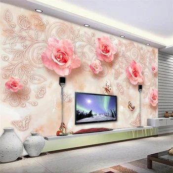 wellyu papel de parede Personalizado 3d mural moda Europeia de mármore rosa em relevo 3D sofá da sala de fundo, papéis de parede decoração 3d