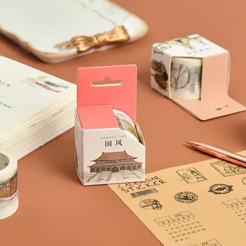 Embalado Washi Tape Cinco países de Papel Japonês 5m Fita Adesiva Scrapbooking Planejador Adesivo Decoração Diy de artigos de Papelaria
