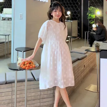H44029# Gravidez Vestido coreano Roupas Idade de redução de Vestido das Mulheres Floral Verão Slim Nova Chegada Médio-Longo Vestido de Maternidade