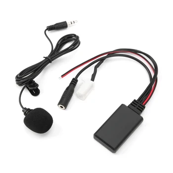 Bluetooth 5.0 Cabo AUX AUX Adaptador de Desempenho Estável com o Microfone para o Carro