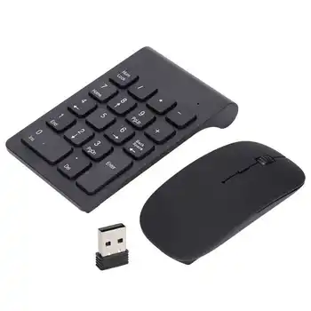 Almofada do número de Plug and Play sem Fio de 2,4 GHz Tecnologia 1200 DPI Sensível Durável Número Pad Mouse Combo para Home Office