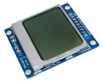 Eletrônica inteligente LCD Módulo de Monitor de luz de fundo Azul, de placa do PWB 84*48 84x84 lcd Nokia 5110 5110 Tela para Arduino