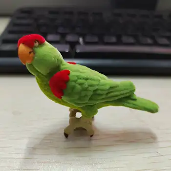5.5 cm (altura) x8cm (Longa) Papagaio Verde Pássaro Mini Boneca da Menina das Crianças Brinquedo de Presente