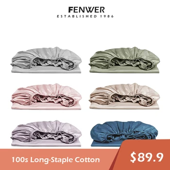 FENWER cor Sólida 100S algodão equipado folha