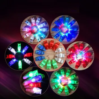 10-100pcs Brilho LED Piscando Dedo de Luz Laser de Cor Luminosa Anel de Luz de Brinquedo Para Festa Festa de Decoração