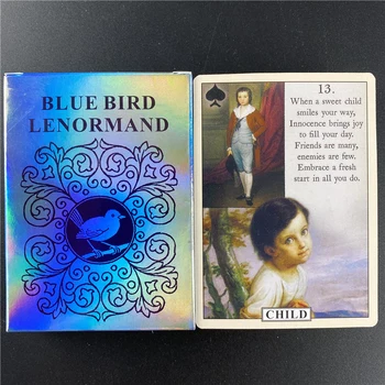 Mais Populares Oracle Cartões De Vidência Adivinhação De Cartões De Pássaro Azul Lenormand C Carta De Tarô Da Festa De Família De Jogos De Mesa