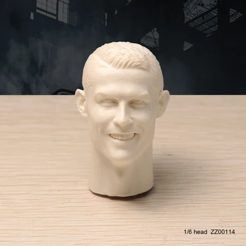 Não pintada 1/6 Cristiano Ronaldo, de Cabeça Esculpir o Modelo De 12 polegadas Masculino Figura de Ação Bonecas Pintura