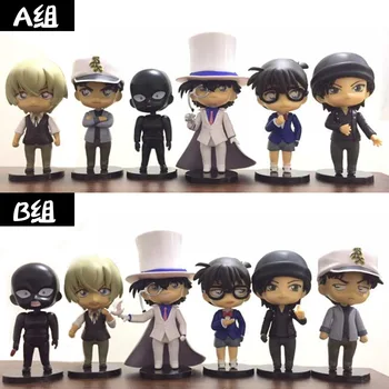 6pcs/set Anime Detective Conan Modelo Figura Brinquedos