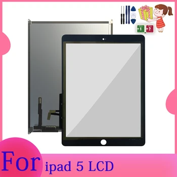 100% Testado Para iPad 5 A1474 A1475 A1476 Tela LCD Touch screen Digitalizador de Vidro Montagem da Peça de Substituição Para a iPad5 LCD