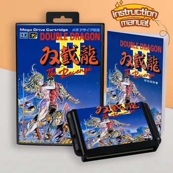 para Double Dragon 2 Japão tampa 16bit MD card game com manual (1 conjunto) para o Sega Genesis mega drive