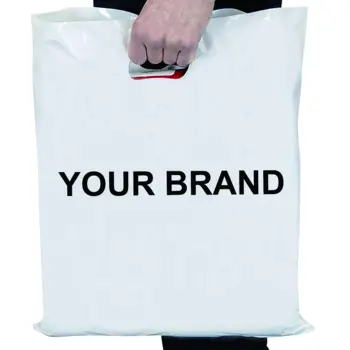 Impresso do costume para o Punho Cortado Carregar Sacos de Compras em Plástico Com o Logotipo do Saco para Embalagem