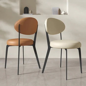 Office Salão italiano Cadeira de Metal Moderno Branco de Volta Designer de Cadeiras Único Chaises Salle Manjedoura Nórdicos Móveis WXH35XP