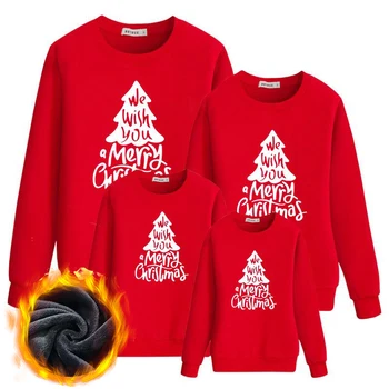 Jersey Navidad Família De Algodão Suéter De Natal De Grossos Pijamas De Natal Da Família Blusas Olhar De Ano Correspondência De Natal Da Família De Moletom