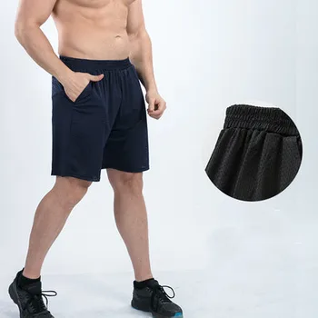Homens de shorts de gelo malha de verão de fitness calcinhas respirável solta tamanho grande shorts homens, de secagem Rápida e shorts masculinos