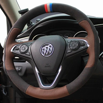 Personalizado DIY Carro Volante Trança Cobrir 100% Apto Para o Buick Imaginar 2014 2015-2017 Auto Acessórios de decoração Assistida Envoltório