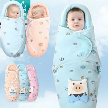 Macio Bebê Recém-Nascido Menino Menina Do Algodão Swaddle Enrole Um Cobertor De Proteção Saco De Dormir