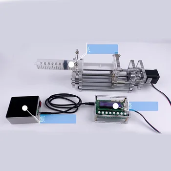 Laboratório de Micro-Seringa de Alta precisão de Micro Software Programável Controle de Cola Dispensador de Bomba de Amostragem com Controlador