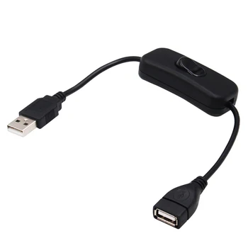 ESCAM 28cm o Cabo USB com o Interruptor de ligar/DESLIGAR o Cabo de Extensão Alternar para Lamp USB USB Ventilador da Fonte de Alimentação de Linha Durável VENDA QUENTE Adaptador
