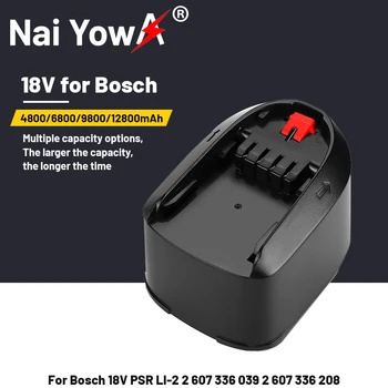 100% para Bosch 18V 12.8 Ah Li-ion PBA PSB PSR PST Bosch, Casa e Jardim-Ferramentas (somente para o Tipo C) AL1830CV AL1810CV AL1815CV