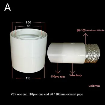 1pc Fã de Tubos para tubos de escape aberturas de ventilação wc cozinha duto de ar Mangueira de Ventilação ventilação
