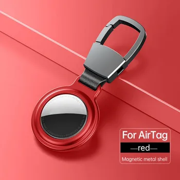 Para AirTag capa Protetora Apple Para Airtag Chaveiro Magnético de Metal com Tudo incluído Anti-queda Protecção Shell
