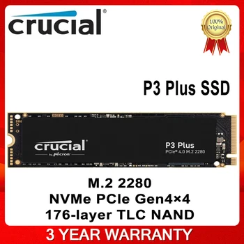 NOVO Original Crucial P3 Plus PCIe 4.0 NVMe M. 2 2280 500GB SSD 1T 2TB P3 PCIe 3.0 de 4 tb de Jogos de unidade de estado sólido Para o Portátil da área de Trabalho