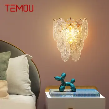 TEMOU Moderna de Bronze da Lâmpada de Parede LED Indoor Ouro Cobre Candeeiro de Luz Lindo Criativas de Decoração para a Casa-de-Cabeceira