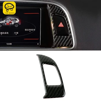 CarMango Para o Audi Q5 8R de 2012 a 2016 Acessórios do Carro de Advertência de Perigo, a Luz do Botão de Cobertura de Quadro Adesivo Guarnição ABS Decoração de Interiores