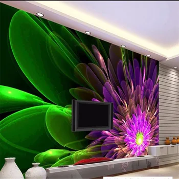 papel de parede personalizado lindos efeitos especiais de modo abstrato flor PLANO de fundo do papel de parede pintura de decoração de casa, decoração mural