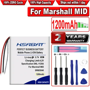 HSABAT 1200mAh Bateria para Marshall MÉDIO / Grande II 2 / Principais III 3 Fone de ouvido SR603040