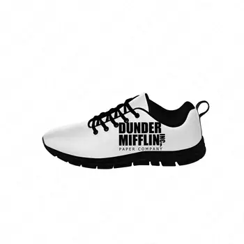 O Office TV Show de Tênis Mens Womens Adolescente Dunder Mifflin Paper Casual Pano de Sapatos de Lona de sapatos Cosplay sapato Leve