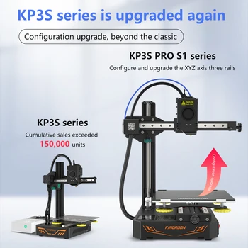 KINGROON KP3S Pro S1 Impressora 3D 200*200*200mm com Retomar a Impressão de Alta Precisão Tela de Toque DIY FDM KP3S Atualização impressora 3D