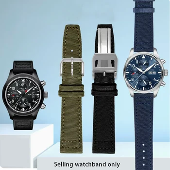 Nylon Faixa de Relógio para IWC-português-piloto de Série de 20mm 21mm 22mm Relógios de pulso Banda de Lona Bracelete Preto Azul Verde Correia de Relógio
