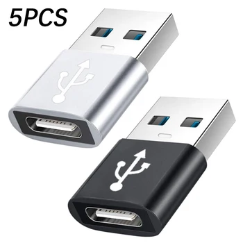 5PCS Para USB Tipo C Adaptador OTG USB USB-Macho C Para Micro USB Tipo-c Fêmea Converter Para Macbook Samsung S20 USBC OTG Conector