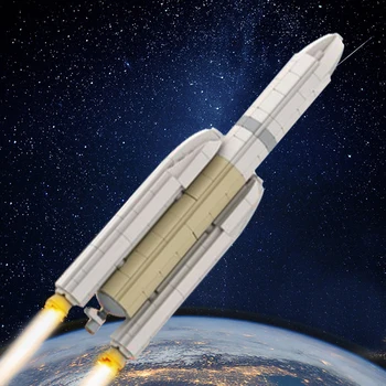 Gobricks MOC Midi ESA Ariane V Foguete Kit de Blocos de Construção de Espaço de Satélite de Saturno V, Escala 1:110 Veículo de Exploração Tijolos Brinquedos