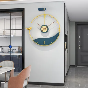 57cm Mudo Relógio de Parede Nórdicos Simples Sala de estar Sala de Jantar Varanda Relógio Família de Fundo Criativo Suspensão de Parede Decoração NOVA