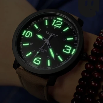 Homens Relógios de Marca de Luxo Mens Moda Quartzo Relógio Luminoso Masculino Relógio Grande Dial Esportes, Moda Homem relógio de Pulso relógio masculino