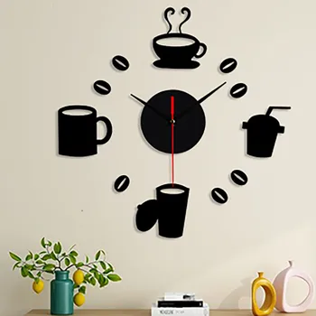 Tops Engraçado sem aro DIY Mudo Relógio de Parede 3D da Superfície do Espelho Vinheta de Relógios Decoração Home Acessórios de Decoração часы настенные