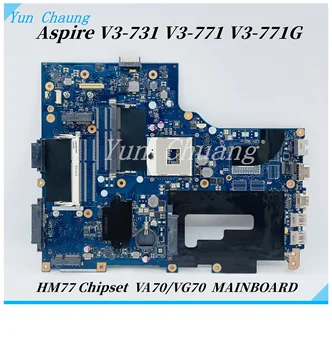 NBRYR11001 VA70 VG70 placa-mãe REV:2.1 Para Acer Aspire V3-731 V3-771 V3-771G Laptop placa-Mãe HM77 GM DDR3 Teste de 100% Trabalho