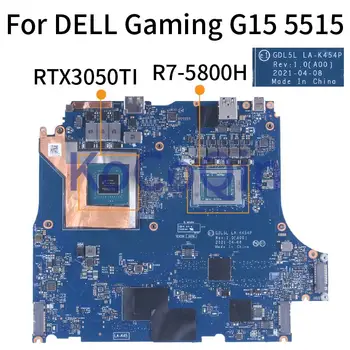 GDL5L LA-K454P Para DELL Jogos G15 5515 Notebook placa-mãe 02N46G 00VT1V 0PGC5N 0R3CDX RTX3050 RTX3050TI Laptop placa-Mãe DDR4