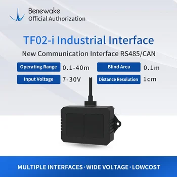 TF02-eu 40m IP65 Protegido LiDAR evitar Obstáculos sensor de baixo custo, tensão larga para mais cenários industriais