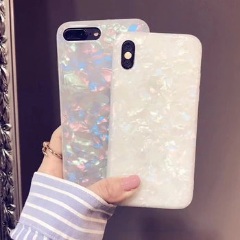 Quente Glitter Seashell Sonho Concha Casos de Telefone Para o iPhone 11 Pro XS Max XR X 10 8 7 6 Plus 8Plus 7Plus Macia Capa de Silicone